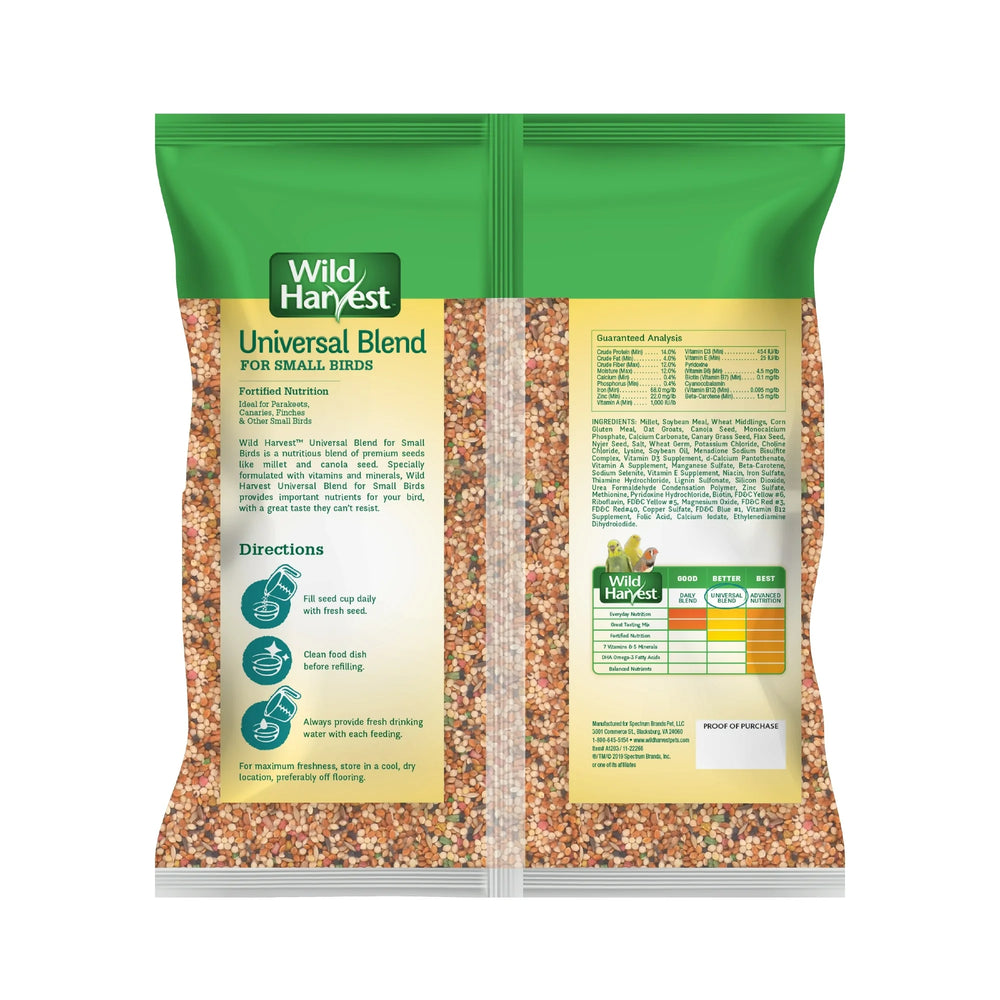 Wild Harvest Universal Blend Premium Small Birds Seed, 3 lbs