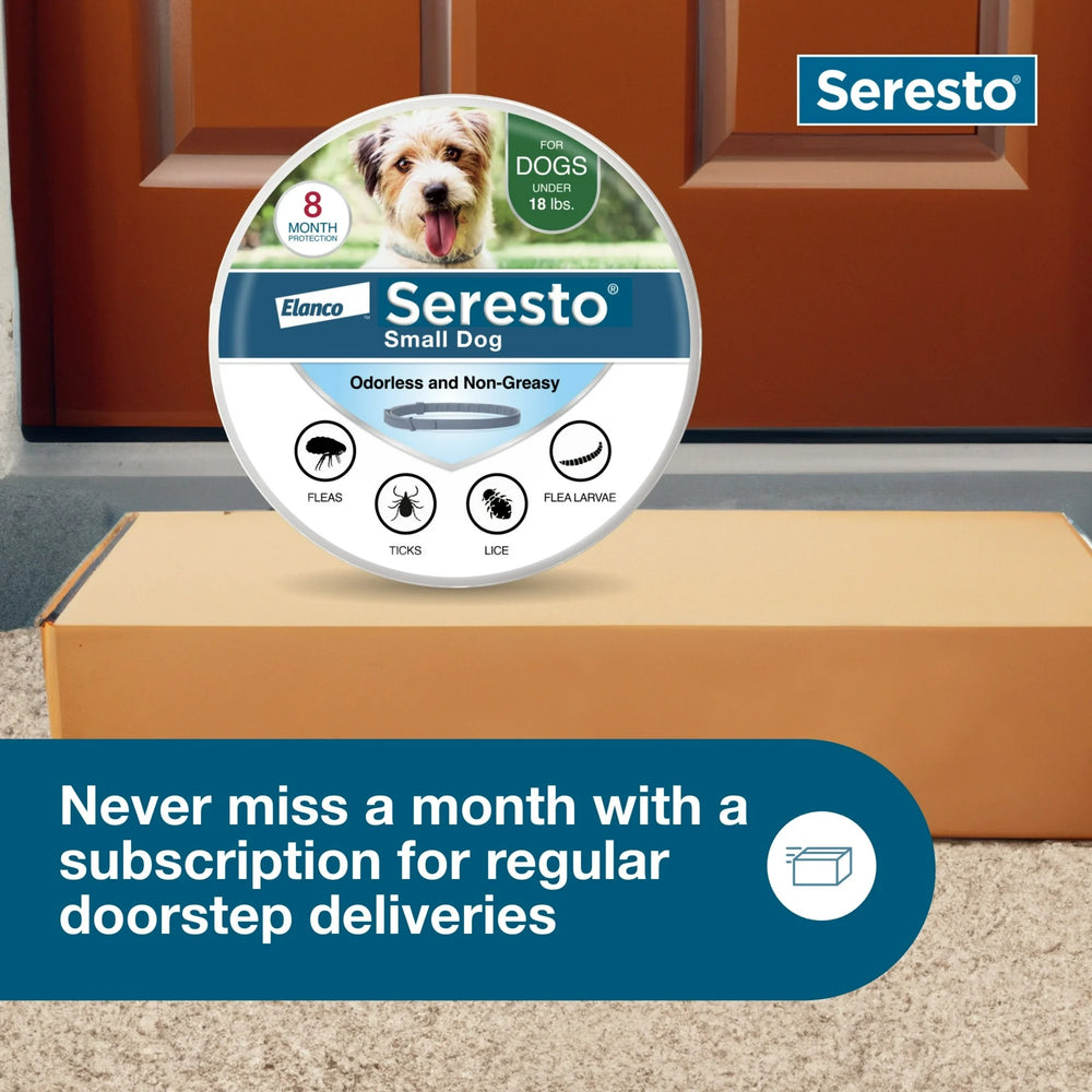 
                  
                    Seresto Vet-Recommended 8-Month Flea & Tick Prevention Collar for Small Dogs under 18 lbs
                  
                