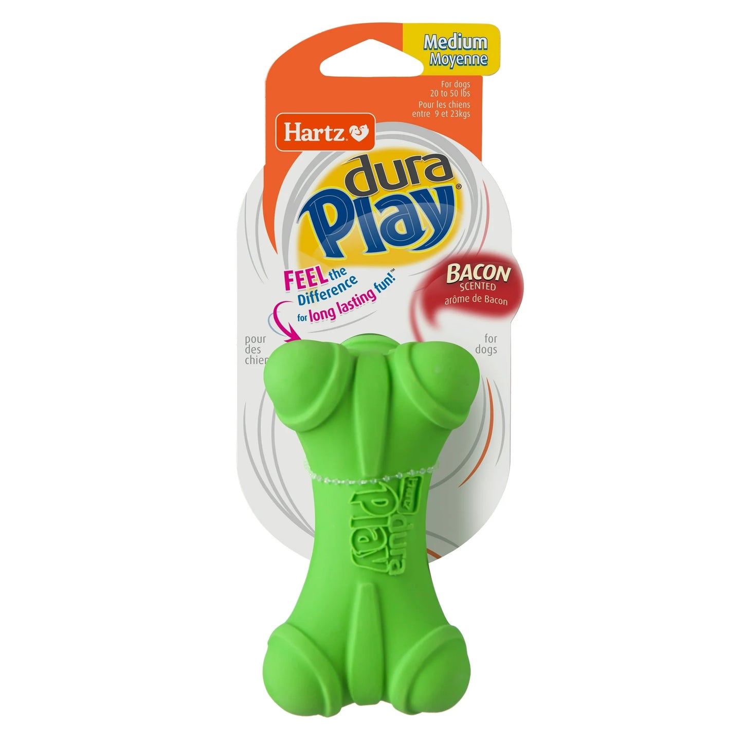 Hartz Dura Play Bone Dog Toy, Medium, Color Will Vary