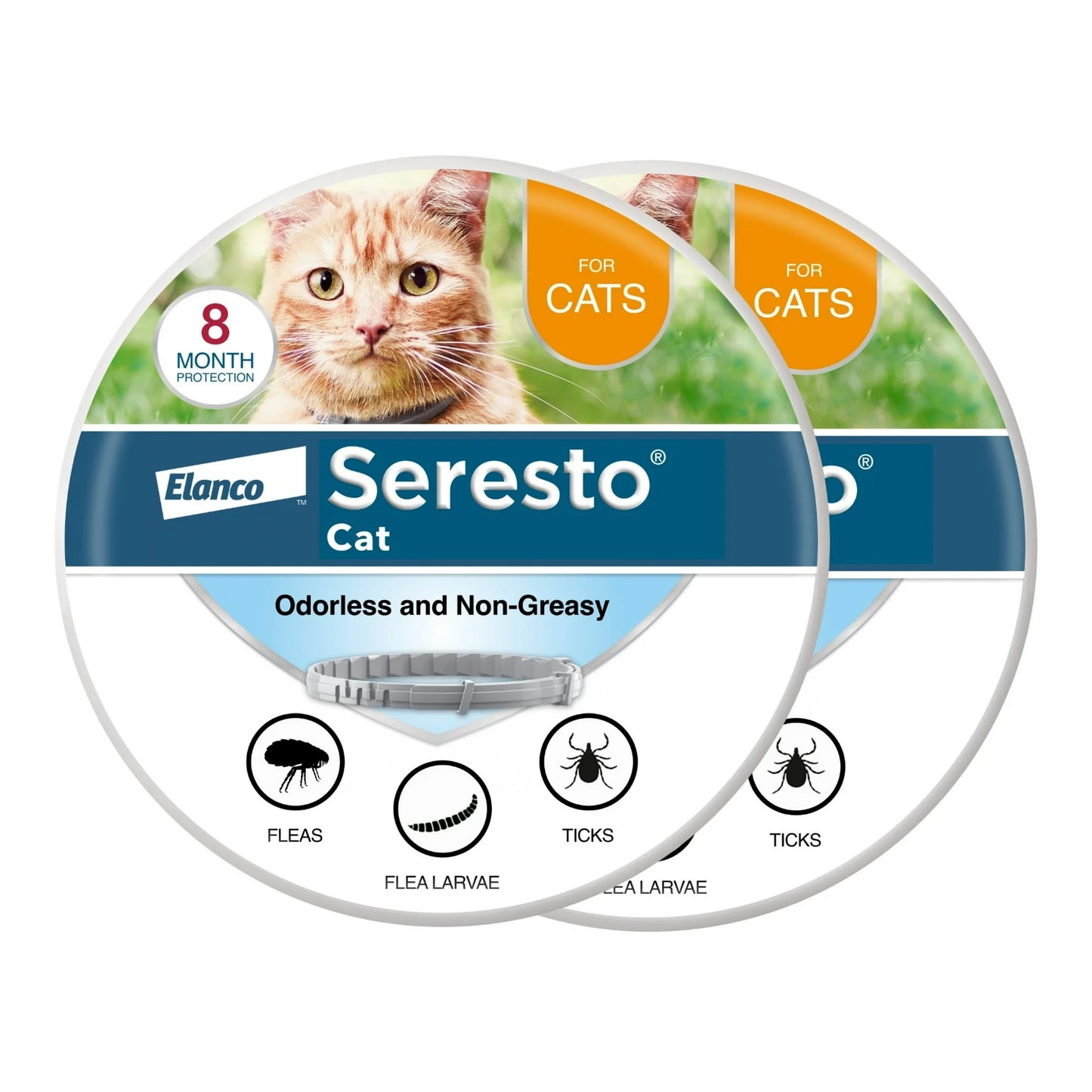 Seresto Vet-Recommended 8-Month Flea & Tick Prevention Collar for Cats