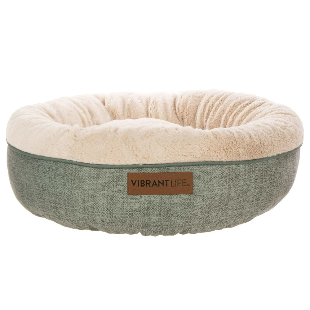 Vibrant Life Round Dreamer Mattress Edition Dog Bed, Small, 22"x22", up to 35lbs